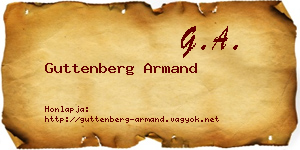 Guttenberg Armand névjegykártya